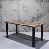 インダストリアル無垢材テーブル/アイアンバーレッグス