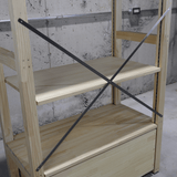 【全4色】ナチュラルウッドシュルフ/ストッカータイプ