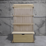 【全4色】ナチュラルウッドゴンドラ/両面ストッカータイプ