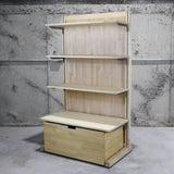 【全4色】ナチュラルウッドゴンドラ/片面ストッカータイプ