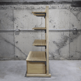 【全4色】ナチュラルウッドゴンドラ/片面ストッカータイプ