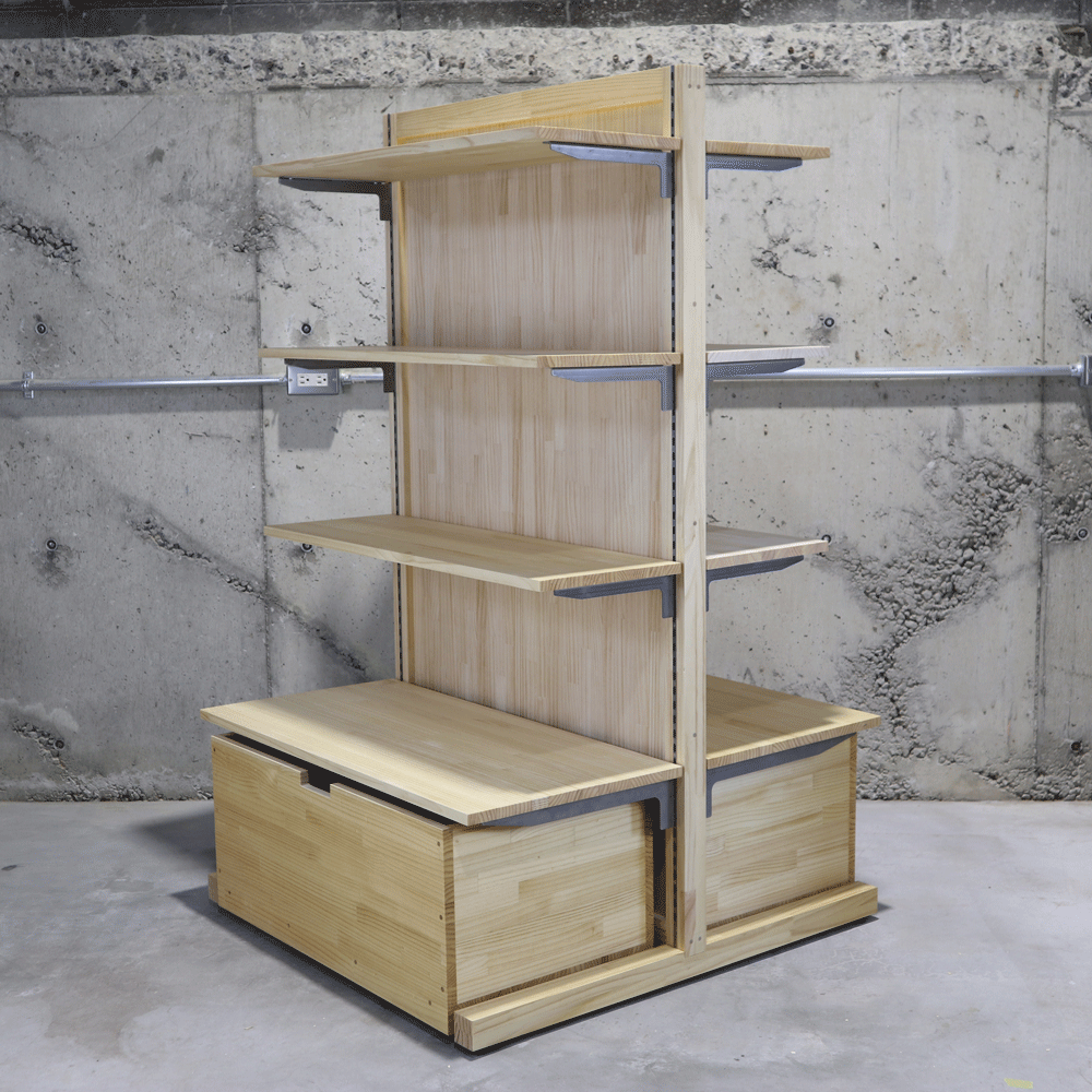 全4色】ナチュラルウッドゴンドラ/両面ストッカータイプ – DREAM 全4色】ナチュラルウッドゴンドラ/両面ストッカータイプ – DREAM