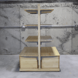 【全4色】ナチュラルウッドゴンドラ/両面ストッカータイプ