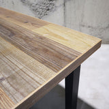 インダストリアル無垢材テーブル/アイアンバーレッグス