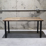 インダストリアル無垢材テーブル/アイアンバーレッグス