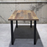 インダストリアル無垢材テーブル/アイアンバーレッグス