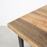 インダストリアル 無垢材テーブル/アイアンロの字レッグス