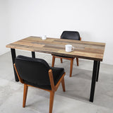 インダストリアル無垢材テーブル/アイアンバーレッグス