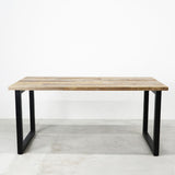 インダストリアル 無垢材テーブル/アイアンロの字レッグス