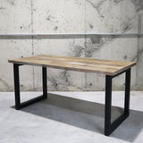 インダストリアル 無垢材テーブル/アイアンロの字レッグス