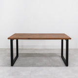 ヴィンテージスタイル 無垢材テーブル／アイアンロの字レッグス