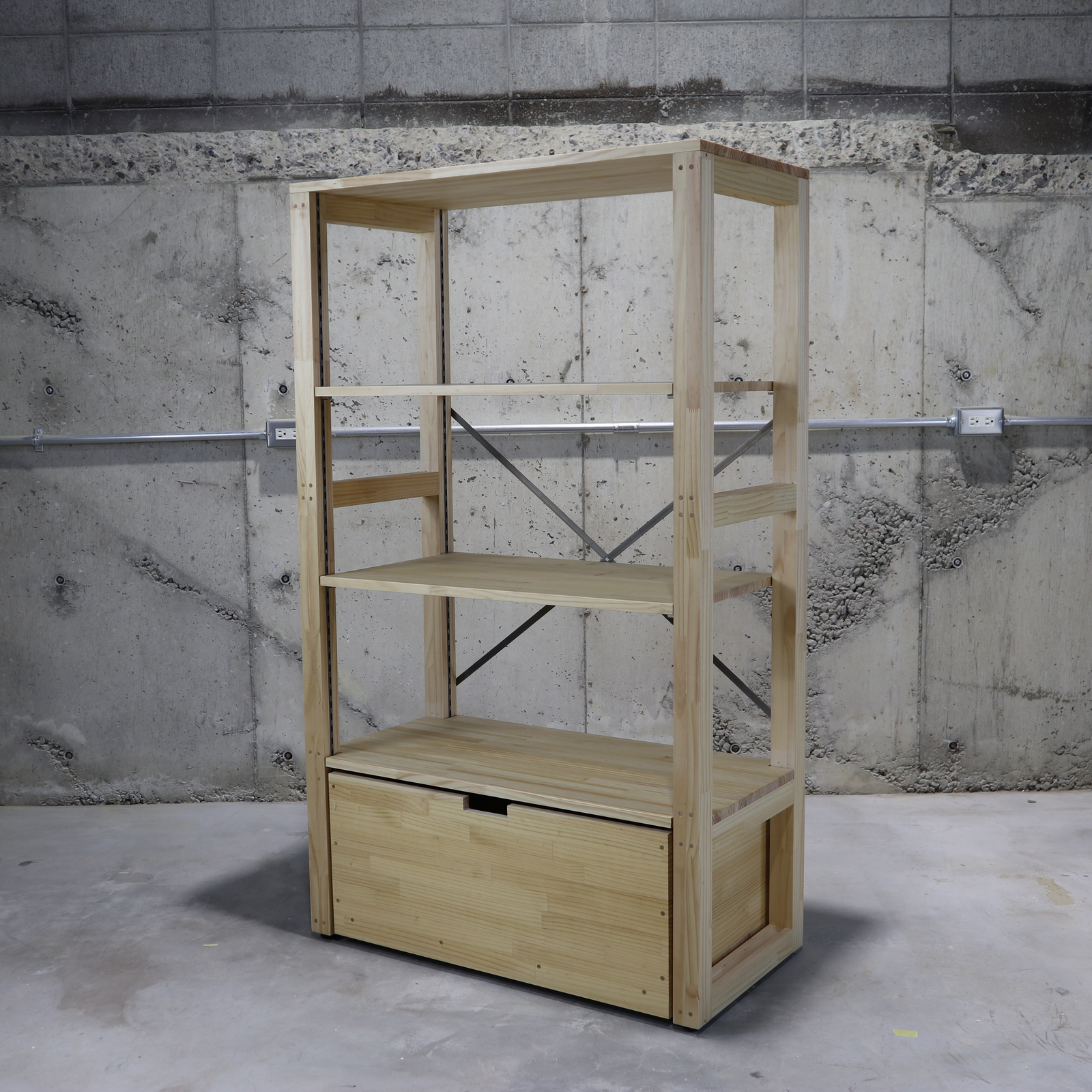 全4色】ナチュラルウッドシュルフ／ストッカータイプ – DREAM SPACE