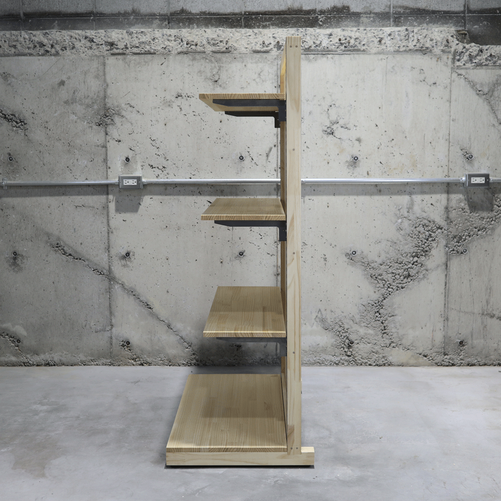 コリン星ページです。オーダーナチュラル組台。 Woody Prime Cherry キャスター付き角度調整機能ウッドサイドワゴン