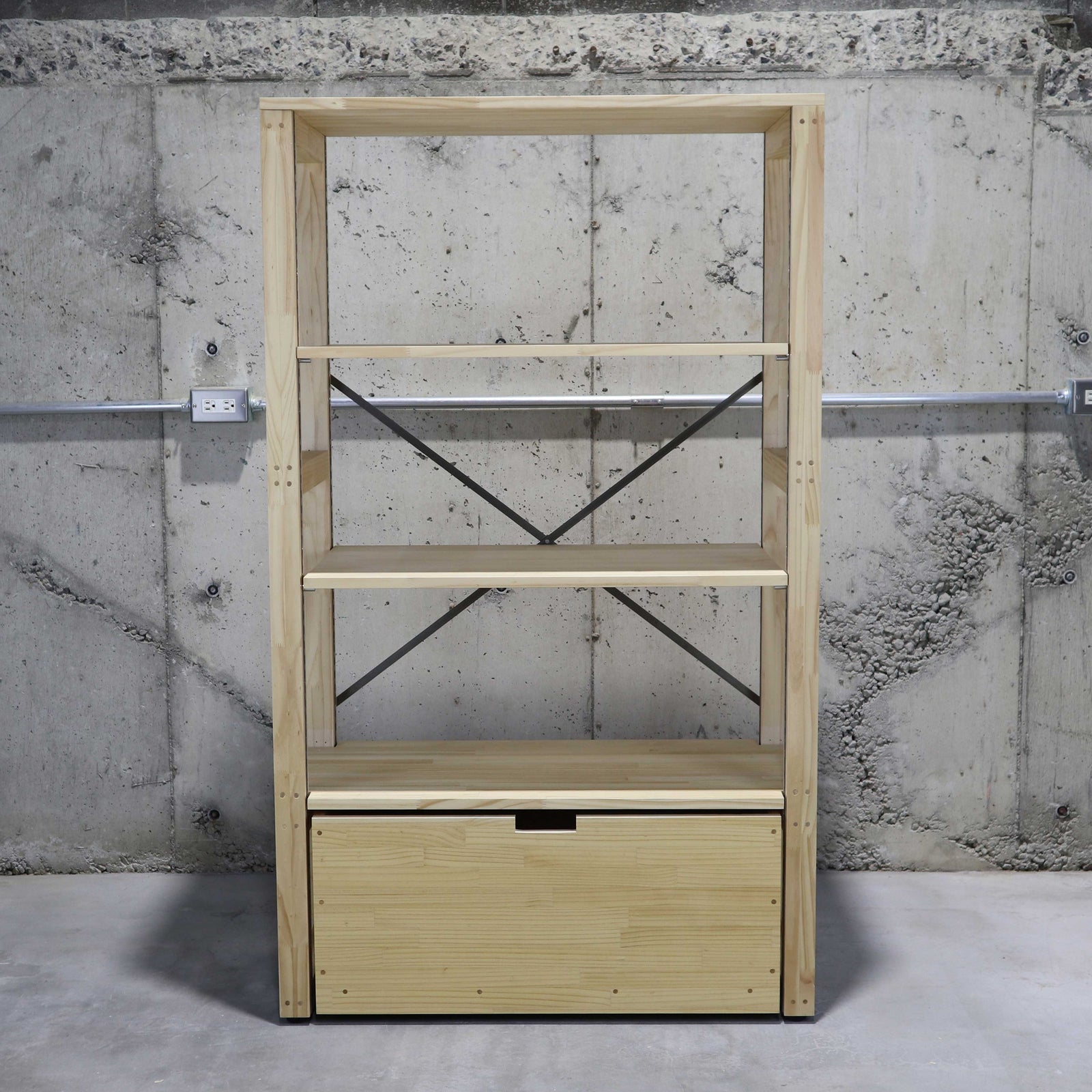 全4色】ナチュラルウッドシュルフ／ストッカータイプ – DREAM SPACE