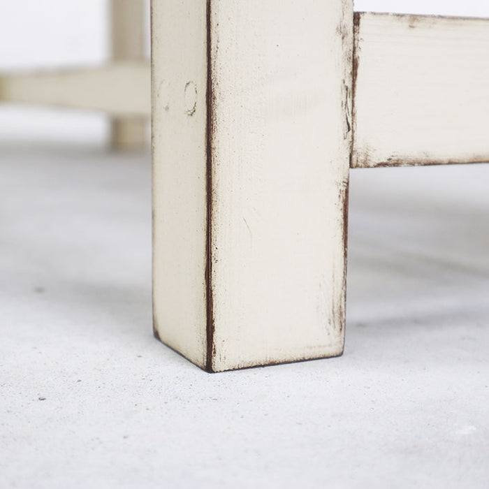 ハンドメイド 　ショートベンチ (シャビーホワイト) ハンドメイド ショートベンチ (シャビーホワイト) 楽天市場