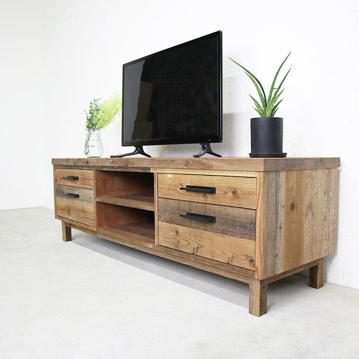 テレビボード TV台 無垢 木製 W1500 ハンドメイド インダストリアル インダストリアル 無垢材テレビボード – DREAM SPACE KURO Online